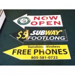 custom human directional arrow signs by spectracoloronline.com